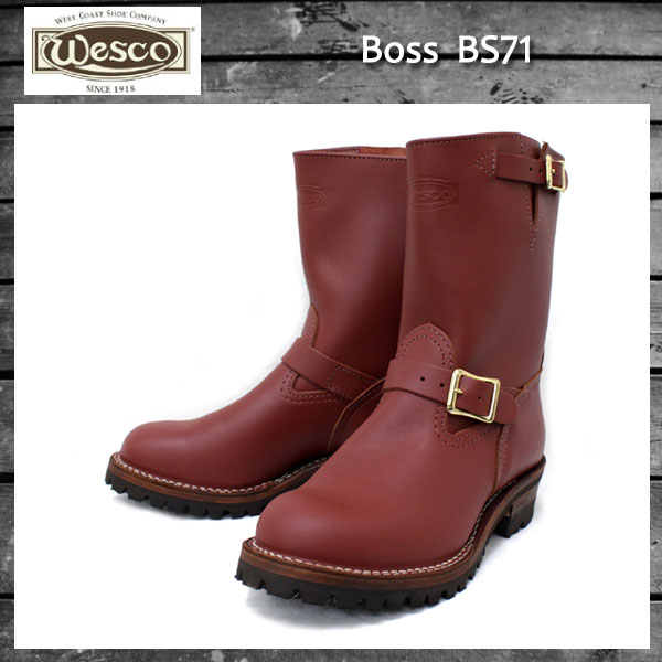 Wescoウエスコ 正規ディーラー Boss ボス RedWood レッドウッド,9height,#100sole,エンジニアブーツ BS71