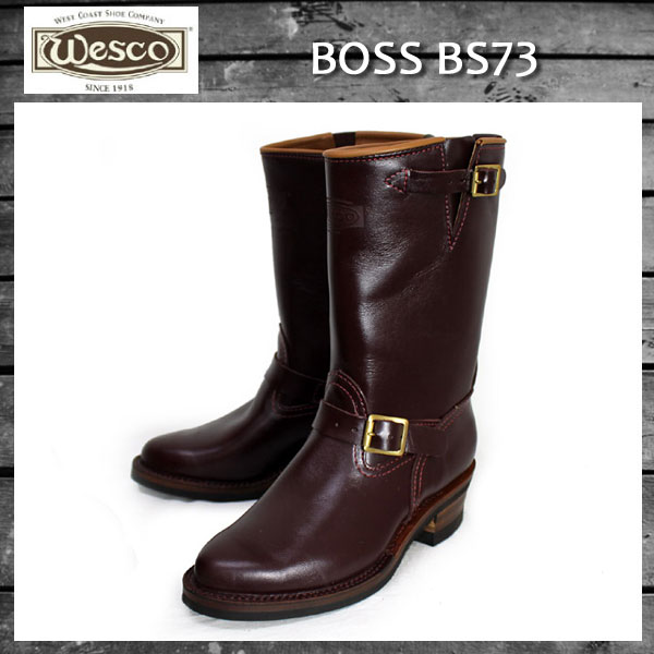 Wescoウエスコ 正規ディーラー Boss ボスBurgandy Leather,11height,#430sole,Nickel Bucles BS73