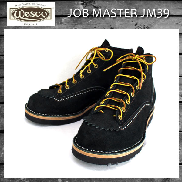 正規ディーラー Wescoウエスコ Jobmasterジョブマスター ブラックラフアウト, Lace to Toe, 6height,#4014sole JM39