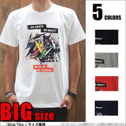 Tシャツメンズ/大きいサイズ/ビッグTシャツパラダイス対象/【GO Skate/prd022big】まとめ割