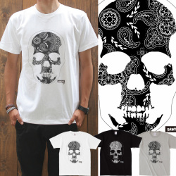 半袖 Tシャツメンズ【ペイズリースカル/prd042】【Tシャツパラダイス・まとめ買割引・2p5000円送無】バンダナガイコツ【メール便送料無料】通販 楽天カード分割/05P03Dec16