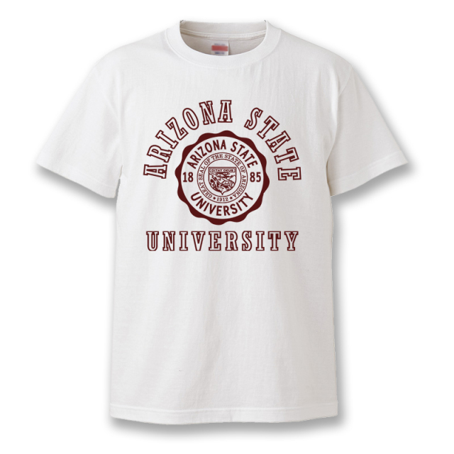 Tシャツ 半袖 メンズ【ビンテージ柄カレッジプリントTシャツ