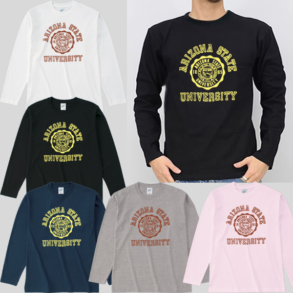 メンズ　ロンT 長袖 Tシャツ【ロンＴフェスタ対象】アートプリント 長袖Tシャツ【lstclg02】tシャツ /ダンス /カレッジ柄 ユニセックス LL XL  アメカジ・きれい目・ストリート