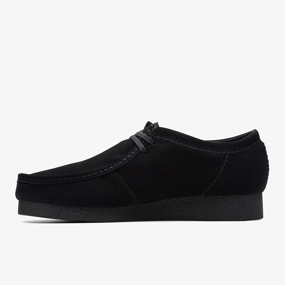 クラークス ワラビーエヴォウォータープルーフ Clarks WallabeeEVO WP ブラックスエード シューズ 26177833