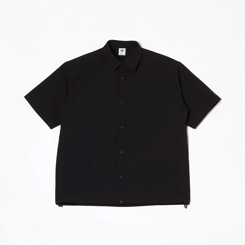 hummelヒュンメルPLAYSEERSUCKERS/SFULL-BUTTONSHIRTPLAYシアサッカー半袖フルボタンシャツHAW4237-90