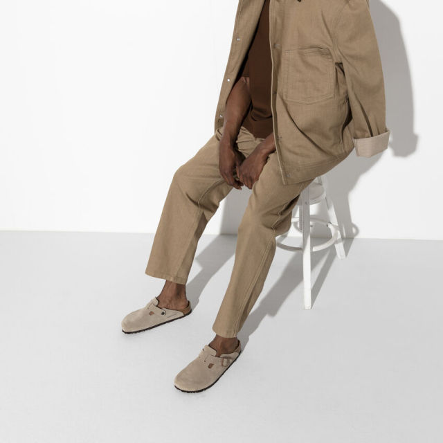 BIRKENSTOCKビルケンシュトックBostonSuedeLeatherボストンスエードレザートープ060461