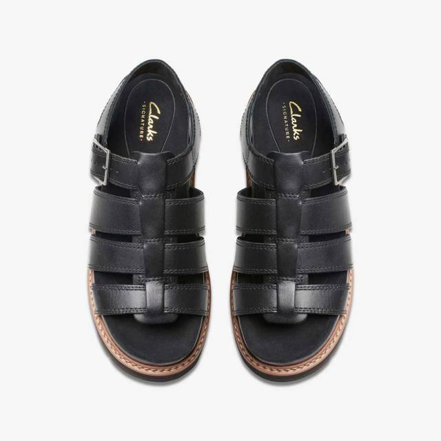 【未使用】clarks ブラック オープントゥヒールサンダル　デロリアフェイ フレックスヒールニーカーオープントゥ/40代50代からの