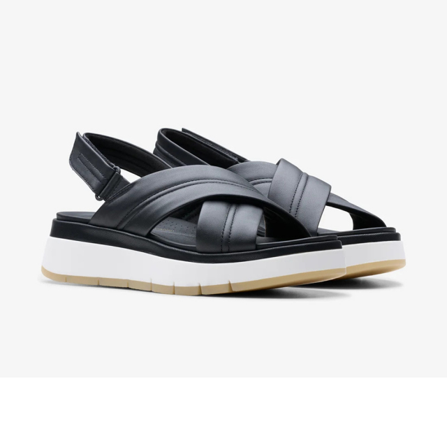 【新品】クラークス サンダル ブラックレザー ネット限定】Sunder Range / サンダーレンジ （ブラックレザー