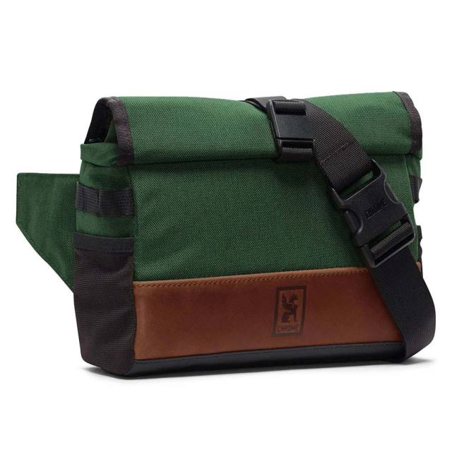 【SALE】 クローム ダブルトラック ハンドルバー スリング バッグ CHROME DOUBLETRACK HANDLEBAR BAG LEATHER/GREEN バッグ ボディバッグ LEATHER COLLECTION ★耐水 5L BG328LTGR