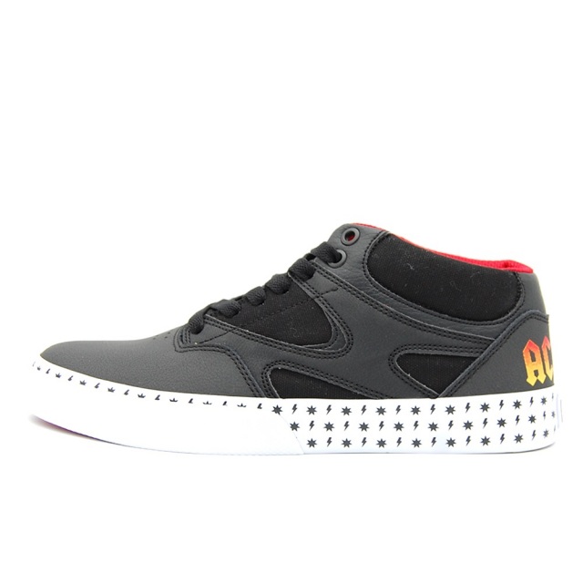 ディーシー シューズ Dc Shoes Kalis Vulc Mid Ac Dc Black White Red メンズ スニーカー Dm6101 Xkwr