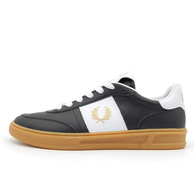 フレッドペリー B400 レザー Fredperry B400 Leather Black Metallic Gold メンズ スニーカー B12 2