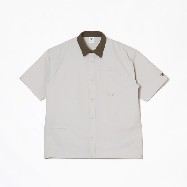 hummelヒュンメルPLAYSEERSUCKERS/SFULL-BUTTONSHIRTPLAYシアサッカー半袖フルボタンシャツHAW4237-951