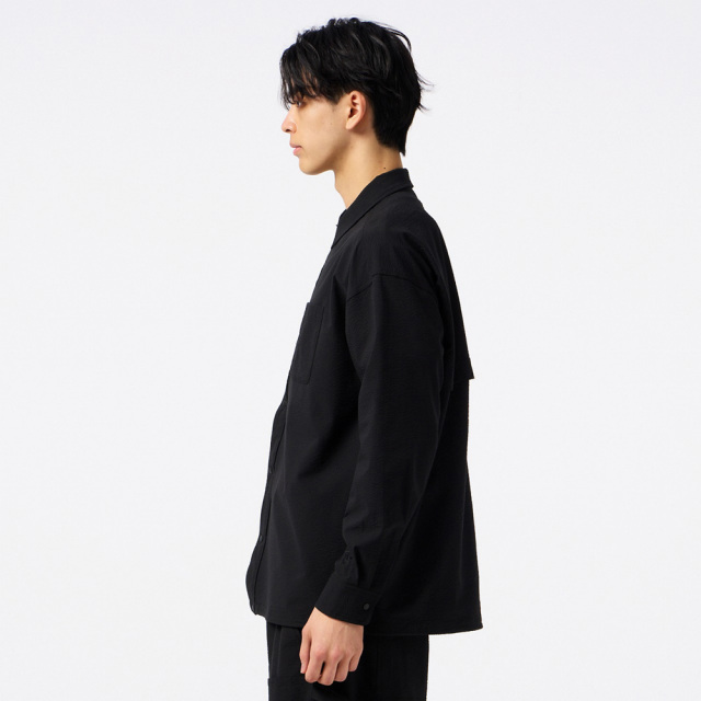 hummelヒュンメルPLAYSEERSUCKERL/SFULL-BUTTONSHIRTPLAYシアサッカー長袖フルボタンシャツHAW4238-90