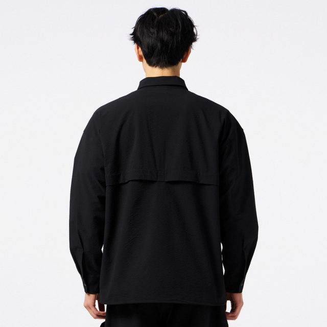 hummelヒュンメルPLAYSEERSUCKERL/SFULL-BUTTONSHIRTPLAYシアサッカー長袖フルボタンシャツHAW4238-90