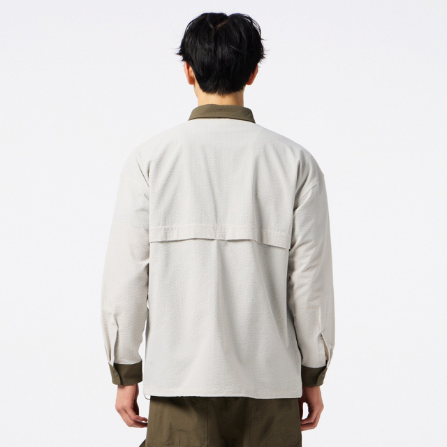 hummelヒュンメルPLAYSEERSUCKERL/SFULL-BUTTONSHIRTPLAYシアサッカー長袖フルボタンシャツHAW4238-951