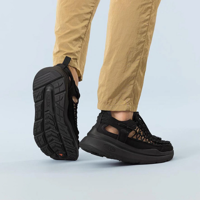 キーン ユニーク ダブルケー KEEN UNEEK WK BLACK/BLACK メンズ