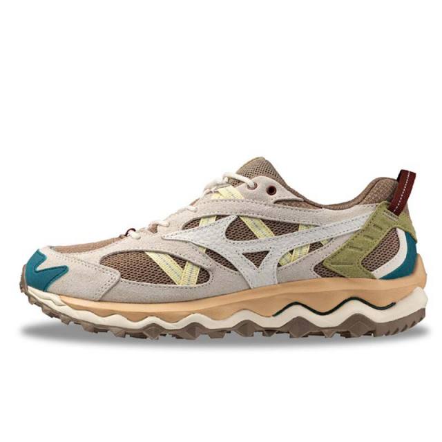 ミズノ MIZUNO WAVE MUJIN TL ブラウン×オフホワイト×グリーン メンズ
