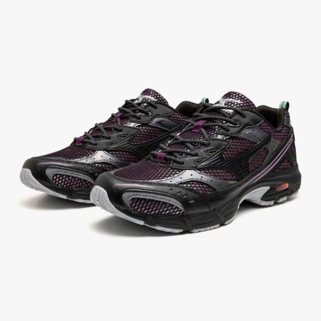 ミズノ MIZUNO MXR パープル×ブラック×ダークグレー メンズ スニーカー