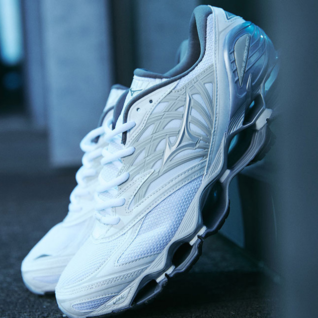 ミズノ MIZUNO WAVE PROPHECY LS ホワイト×シルバー メンズ