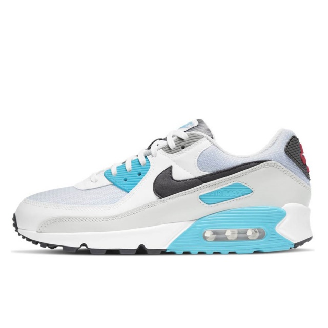 ナイキ エア マックス 90 Nike Air Max 90 White Iron Grey Chrorine Blue メンズ スニーカー Cv 100