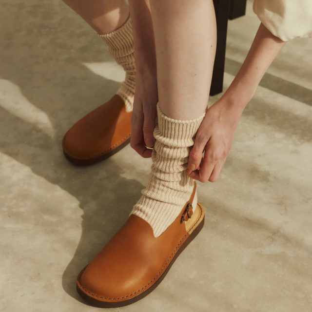 MIESROHE ブラウン オープントゥサンダル オーガニックハンドルーム マイセン Organic handloom MEISSEN