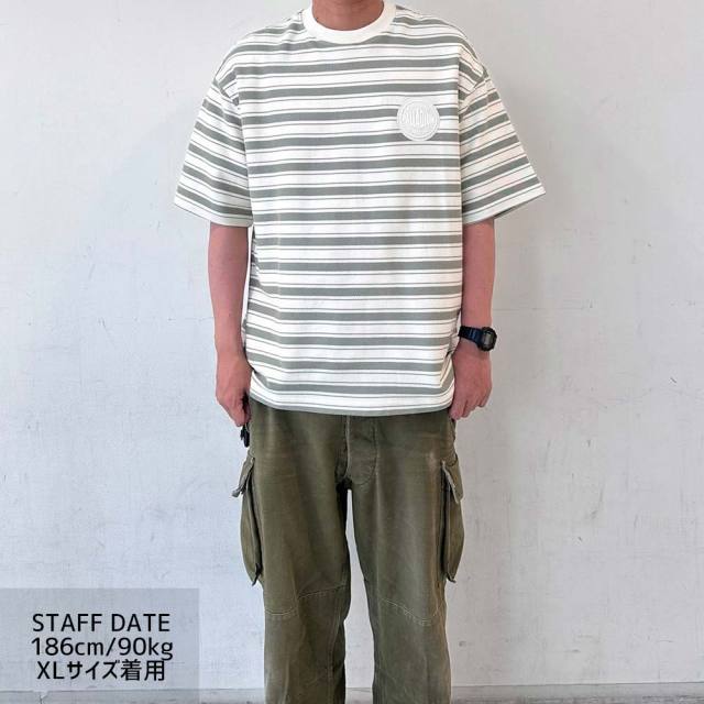 PALLADIUMパラディウムStripedlooseshortTストライプルーズショートTシャツ109652-810