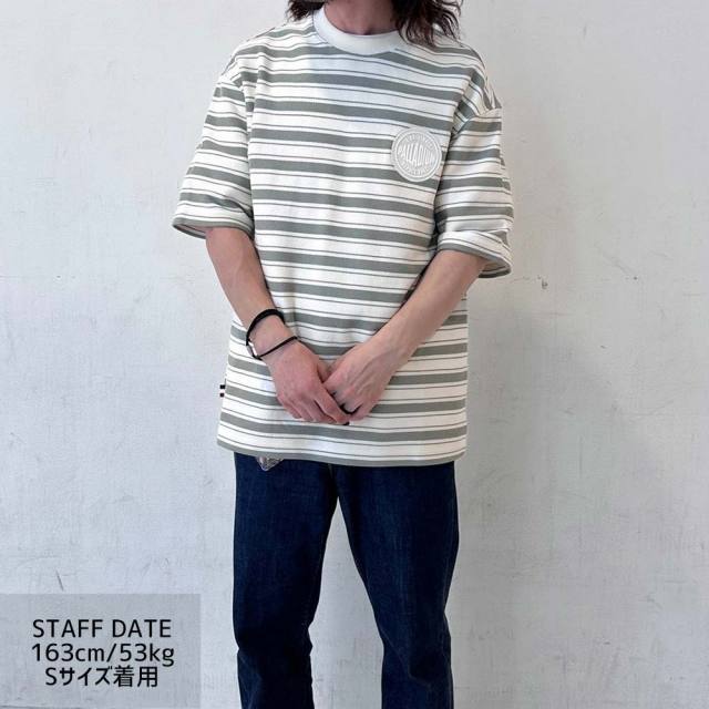 PALLADIUMパラディウムStripedlooseshortTストライプルーズショートTシャツ109652-810