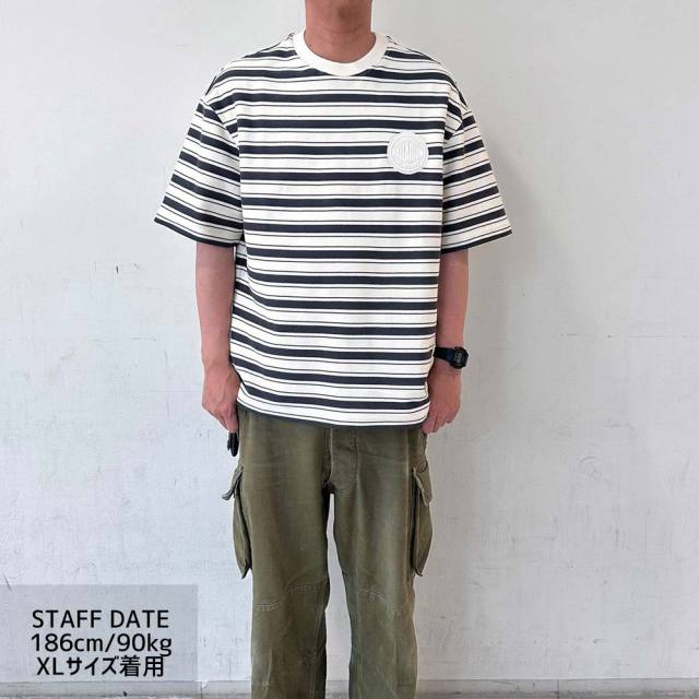 PALLADIUMパラディウムStripedlooseshortTストライプルーズショートTシャツ109652-811
