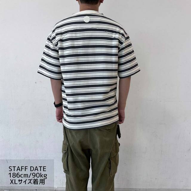 PALLADIUMパラディウムStripedlooseshortTストライプルーズショートTシャツ109652-811