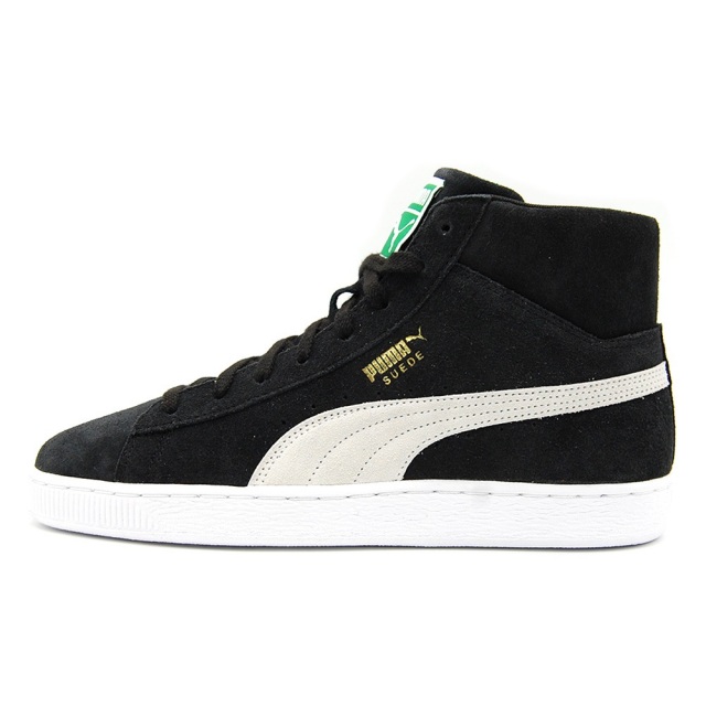 puma suede black high top
