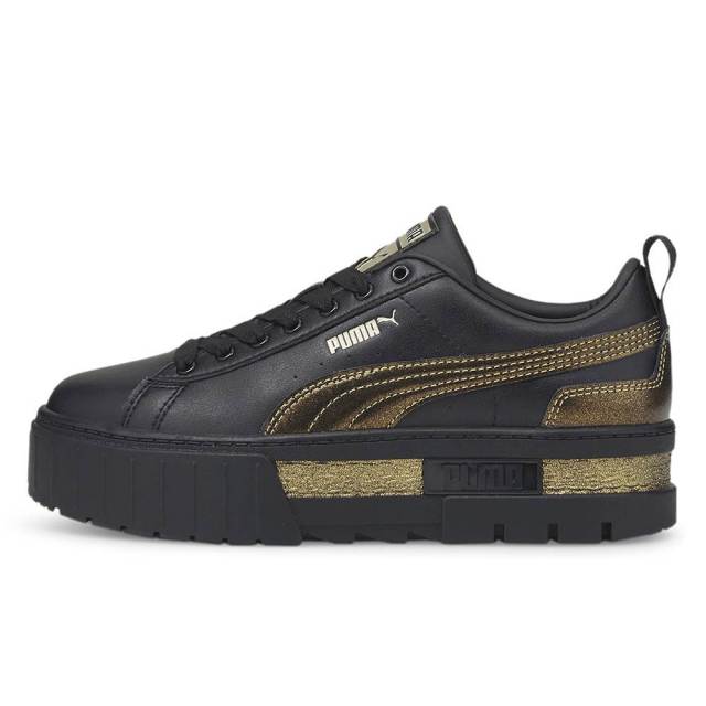 gold puma trainers