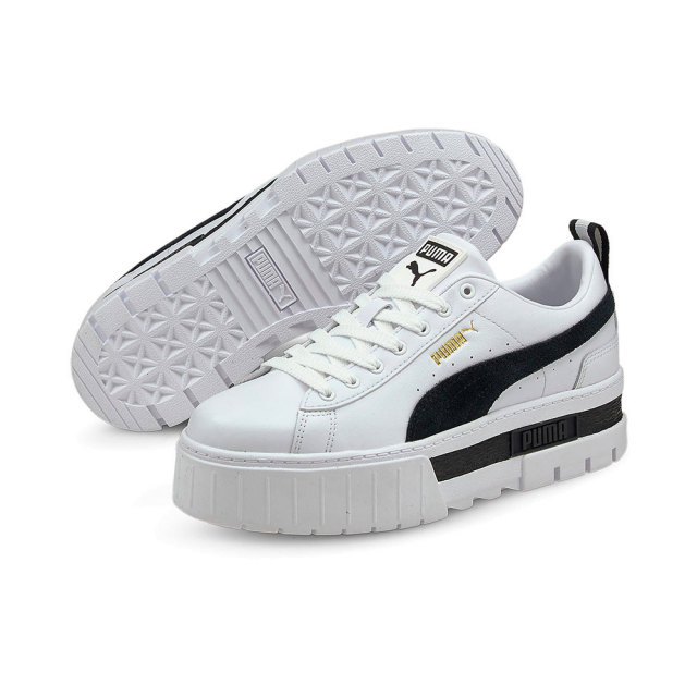 プーマ メイズ レザー ウィメンズ PUMA MAYZE LTH WNS PUMA WHITE-PUMA 