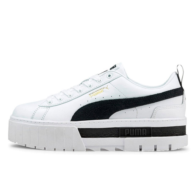 プーマ メイズ レザー ウィメンズ Puma Mayze Lth Wns Puma White Puma Black レディース スニーカー 厚底 プラットフォーム 3819 01
