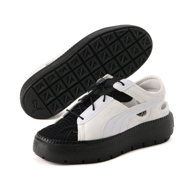 black and white puma platform