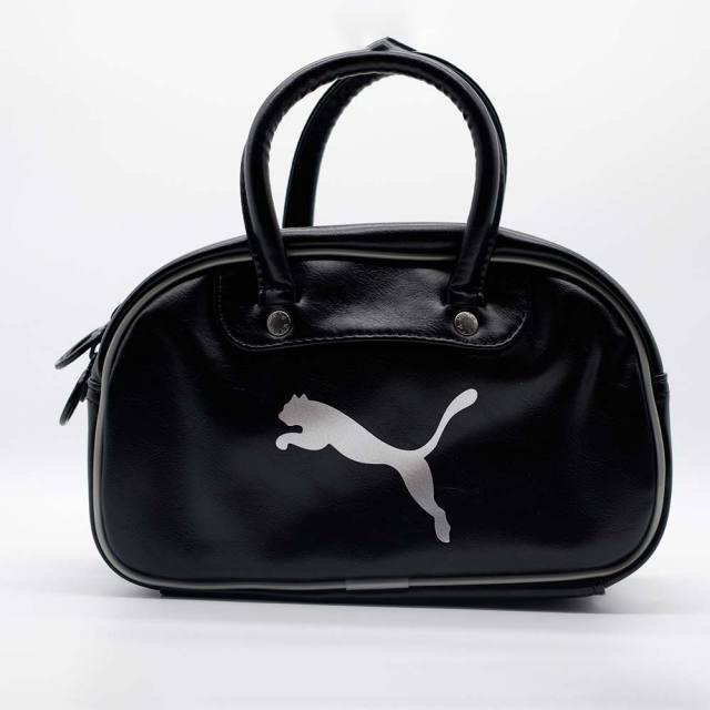 美品 puma プーマ ミニボストンバッグ　ヴィンテージ ブラック レトロ 美品 puma プーマ ミニボストンバッグ ヴィンテージ ブラック