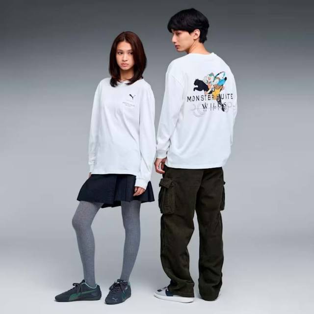 PUMAプーマMONSTERHUNTERLSTEEモンスターハンターワイルズ長袖Tシャツ636485-02