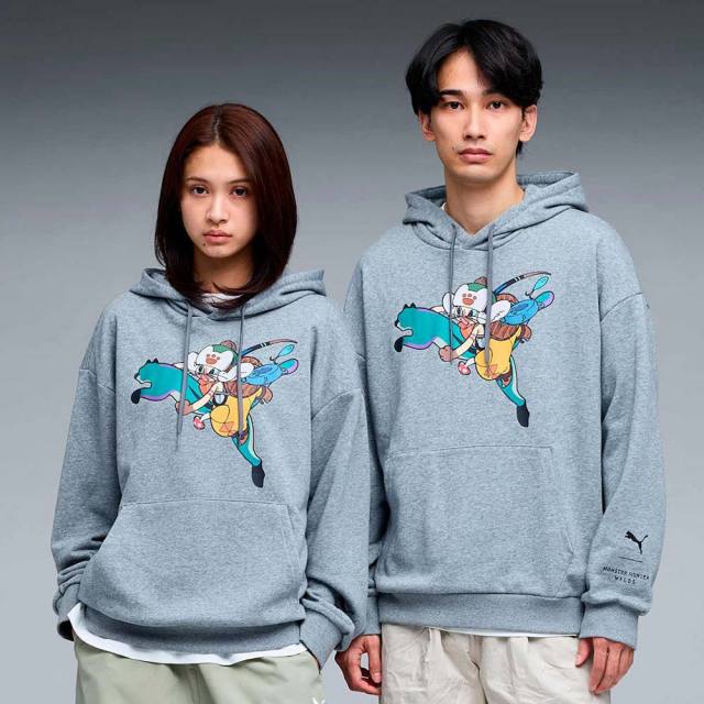 PUMAプーマMONSTERHUNTERSWEATHOODIEモンスターハンターワイルズフーディフロントプリント637017-03