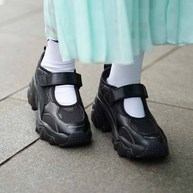 箱あり未使用級☆PUMA パルサー ウェッジサンダル メリージェーン ブラック 箱あり未使用級☆PUMA パルサー ウェッジサンダル メリージェーン