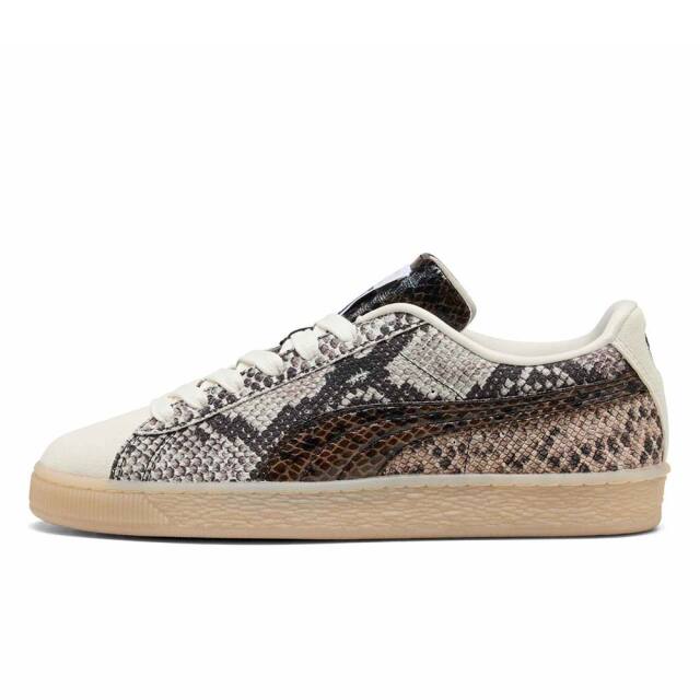 プーマ ウィメンズ スウェード スネーク スニーカー PUMA SUEDE SNAKE WNS Frosted Ivory-PUMA Black メンズ スニーカー ヘビ柄 408329-01