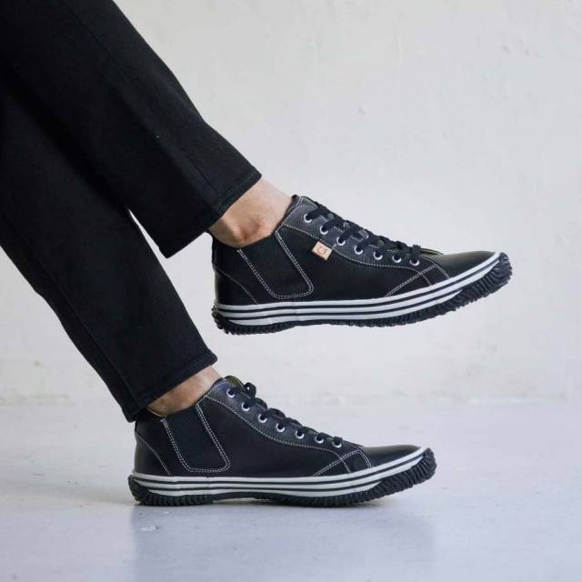 スピングルSPINGLESP-442BlackメンズレディーススニーカーレザーサイドゴアSP442-BLK