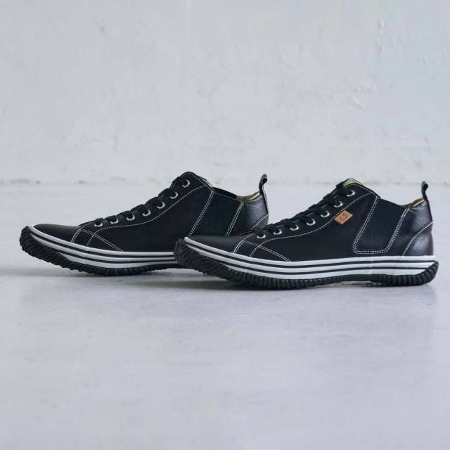 スピングルSPINGLESP-442BlackメンズレディーススニーカーレザーサイドゴアSP442-BLK