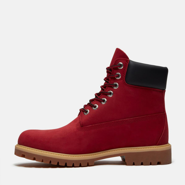 【極美品】Timberland プレミアムブーツ レッド 9w ティンバーランド 6インチ プレミアム ウォータープルーフ ブーツ