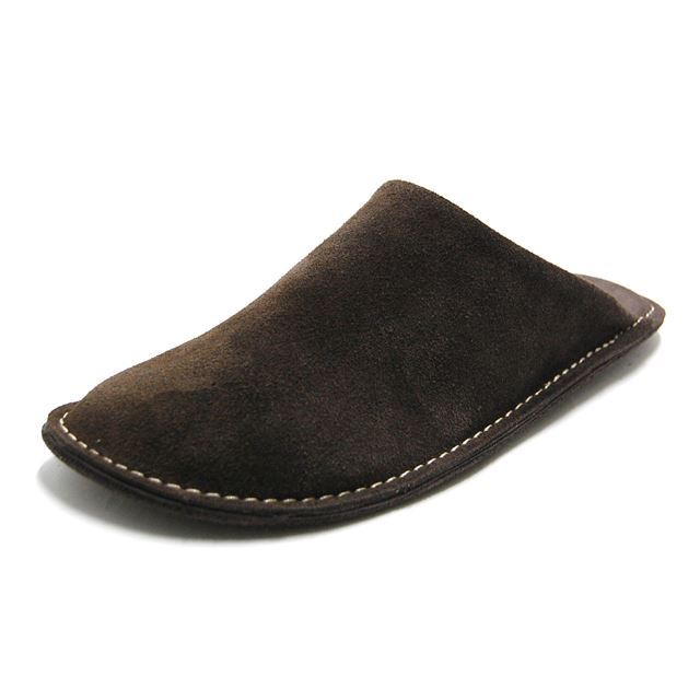 Reela Yamato Tokorotani リーラ ヤマトトコロタニ 本革 ベロア レザー ルームシューズ ダークブラウン YMS203-DBR YLS213-DBR