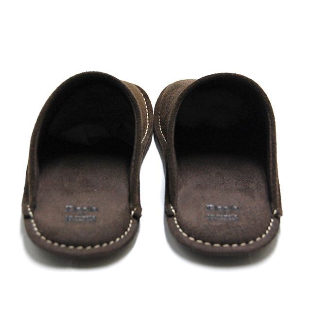 Reela Yamato Tokorotani リーラ ヤマトトコロタニ 本革 ベロア レザー ルームシューズ ダークブラウン YMS203-DBR YLS213-DBR