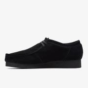 クラークス ワラビーエヴォウォータープルーフ Clarks WallabeeEVO WP ブラックスエード シューズ 26177833