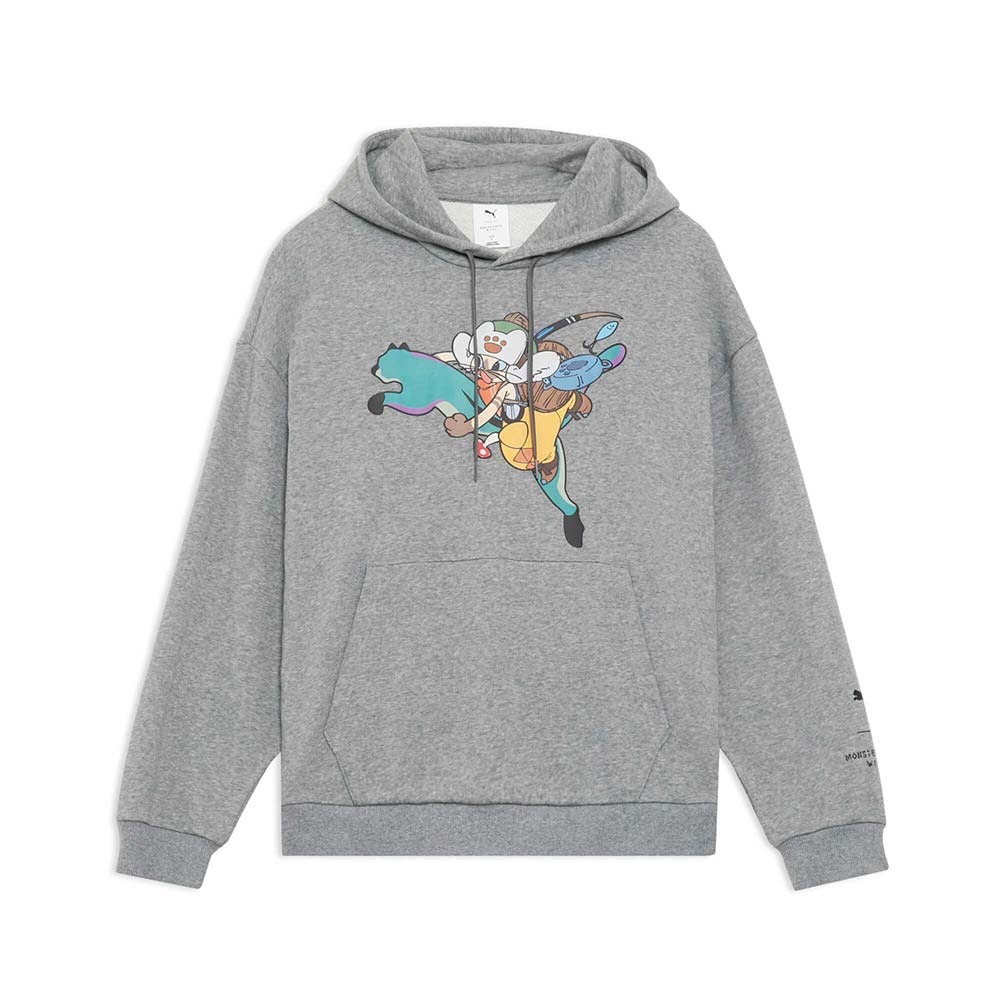 PUMAプーマMONSTERHUNTERSWEATHOODIEモンスターハンターワイルズフーディフロントプリント637017-03