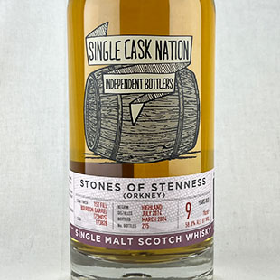 ストーンズオブステネス(オークニーシングルモルト)9年2014　シングルカスクネーション　58.8%