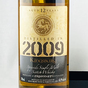 ミルトンダフ12年2009　キングスバリー　ゴールド　バレル　60.3％