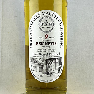 ベンネヴィス9年2015　グアドループラムカスクフィニッシュ　T.I.R　58.5%