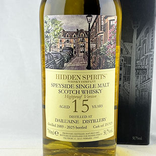 ダルユーイン15年2009　バーボンカスク　HIDDEN SPIRITS　50.7%